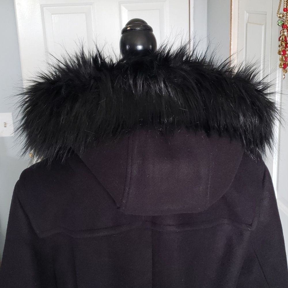 2X Hooded winter coat. Black - Picture 6 of 10